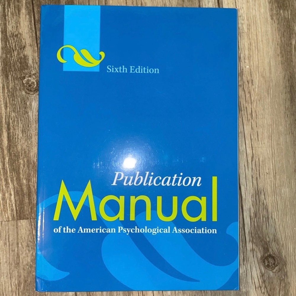 2/$10 Publication Manual of the American Psychological Association, 6th Edition